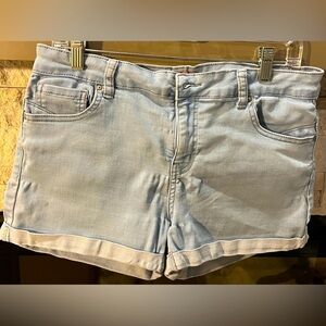 Wax Jean Butt I‎ love You size 15 light denim junior jean shorts
